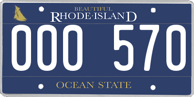 RI license plate 000570