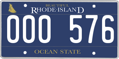 RI license plate 000576