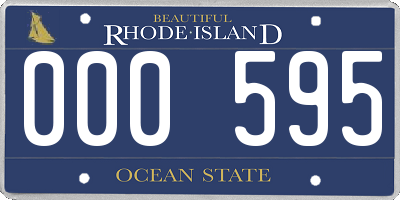 RI license plate 000595