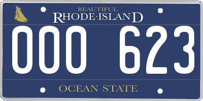 RI license plate 000623