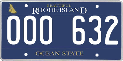 RI license plate 000632