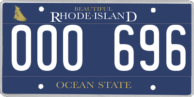 RI license plate 000696