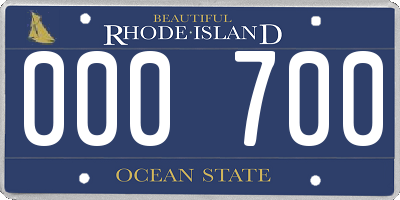 RI license plate 000700