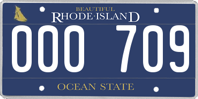 RI license plate 000709
