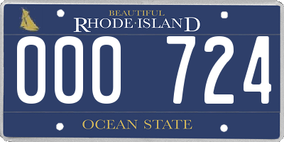 RI license plate 000724