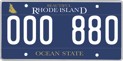 RI license plate 000880