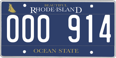 RI license plate 000914