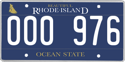 RI license plate 000976
