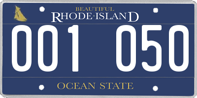 RI license plate 001050