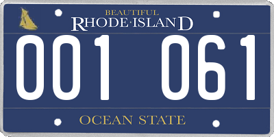 RI license plate 001061