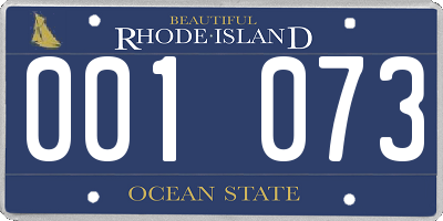 RI license plate 001073