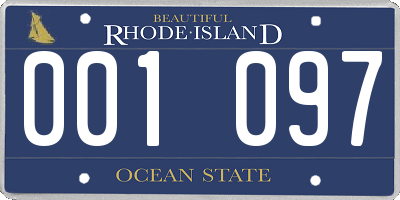 RI license plate 001097