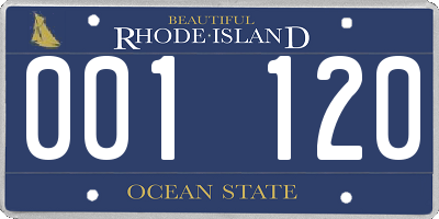 RI license plate 001120