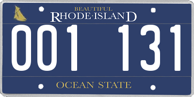 RI license plate 001131
