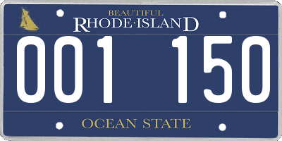 RI license plate 001150
