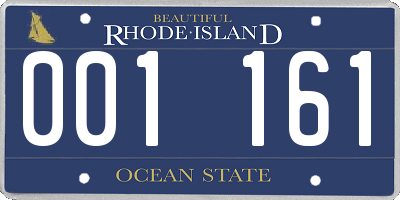 RI license plate 001161