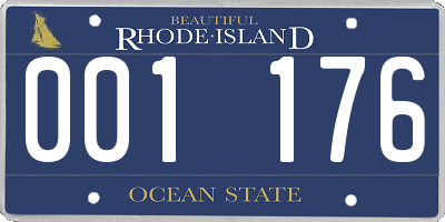 RI license plate 001176