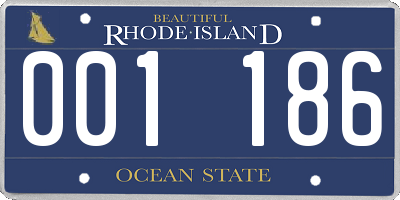 RI license plate 001186