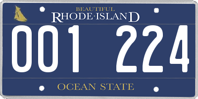 RI license plate 001224