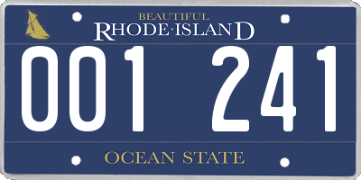 RI license plate 001241