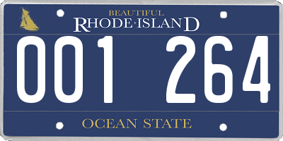RI license plate 001264