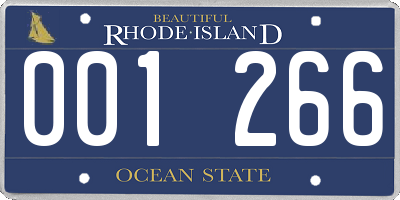 RI license plate 001266
