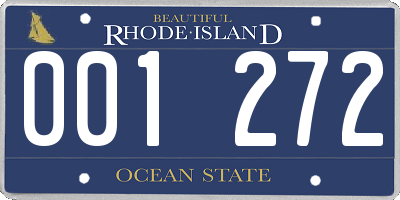 RI license plate 001272