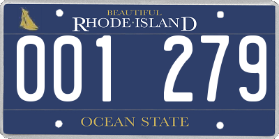 RI license plate 001279