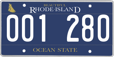 RI license plate 001280