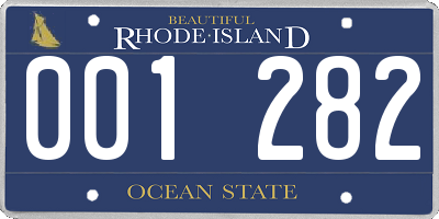 RI license plate 001282