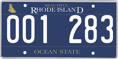RI license plate 001283