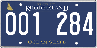 RI license plate 001284