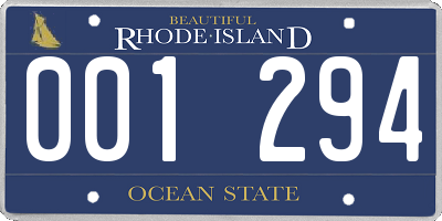 RI license plate 001294