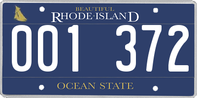 RI license plate 001372