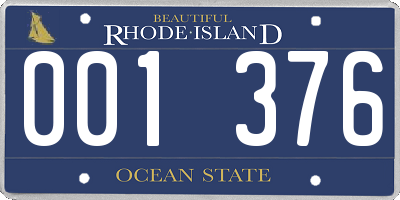 RI license plate 001376