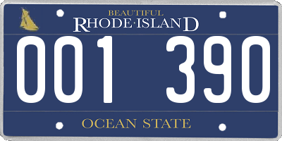 RI license plate 001390