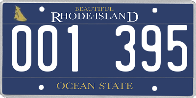 RI license plate 001395