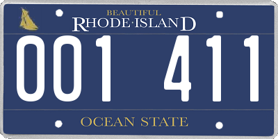 RI license plate 001411