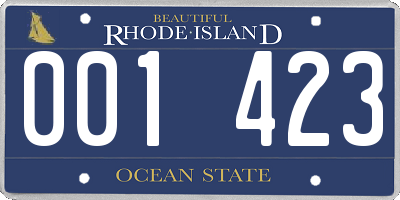 RI license plate 001423