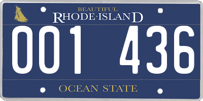 RI license plate 001436