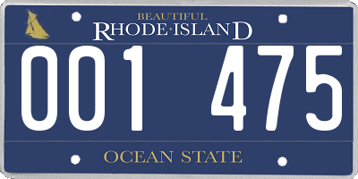 RI license plate 001475