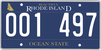 RI license plate 001497