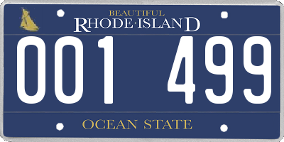 RI license plate 001499