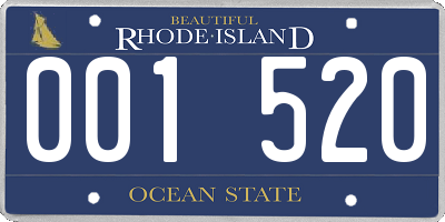 RI license plate 001520