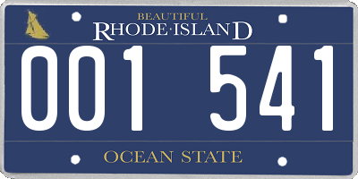 RI license plate 001541
