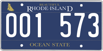 RI license plate 001573