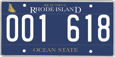 RI license plate 001618