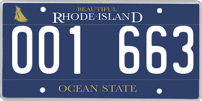 RI license plate 001663