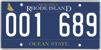 RI license plate 001689