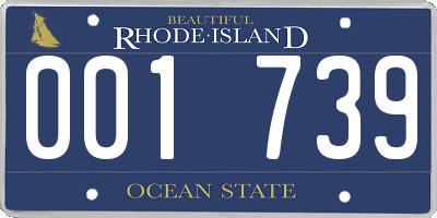 RI license plate 001739